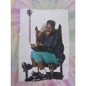 Will Smith Tie Dye Tee - Men's Small Yellow Pink 90s Y2K Fresh Prince Legend